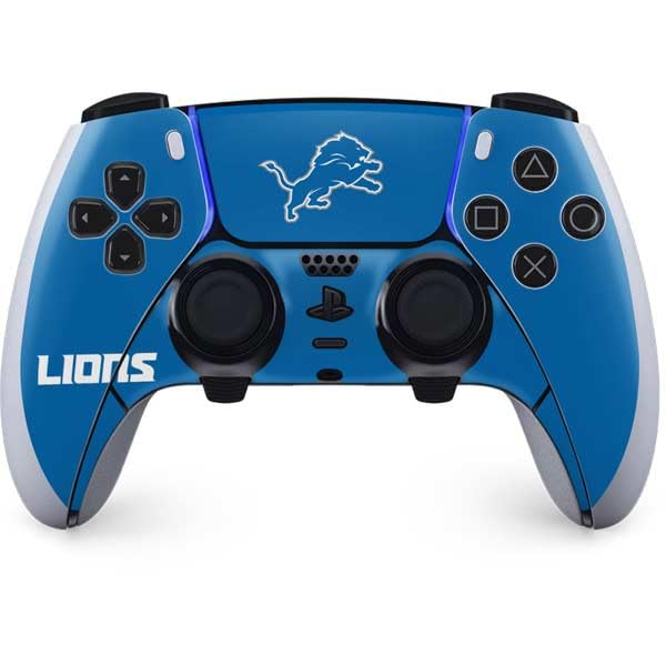 Skinit Decal Gaming Skin Compatible with PS5 DualSense Edge Pro Controller - Officially Licensed NFL Detroit Lions Distressed Design