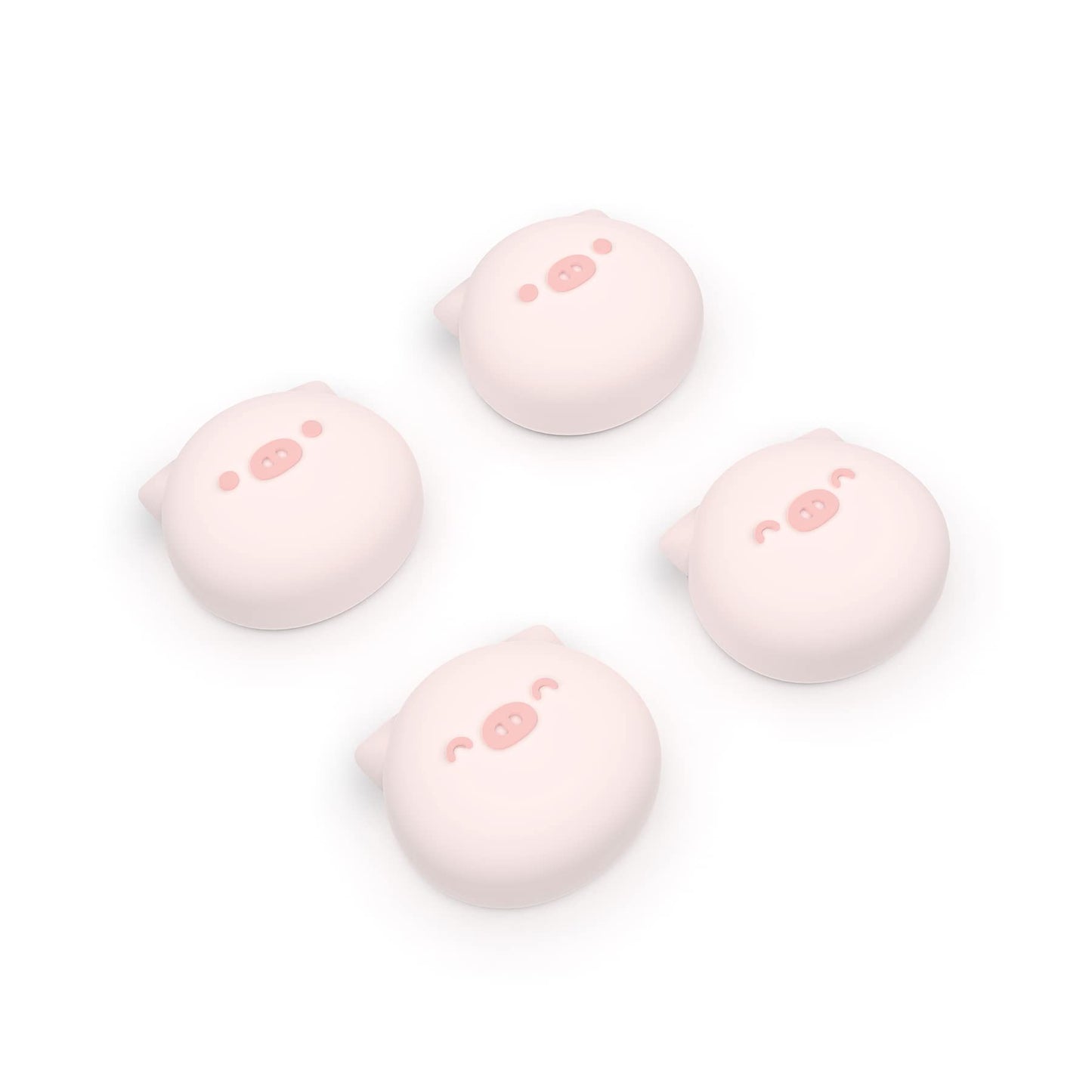 PlayVital Chubby Piggy Joystick Caps for Nintendo Switch Thumbstick Caps for Switch Lite Analog Cover for OLED Joycon Thumb Grips - Millennial Pink
