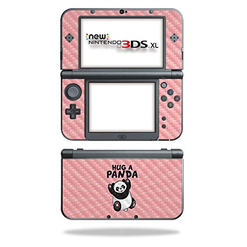 MightySkins Carbon Fiber Skin for Nintendo New 3DS XL (2015) - Hug A Panda | Protective Durable Textured Carbon Fiber Finish | Easy to Apply Remove and Change Styles | Made in The USA