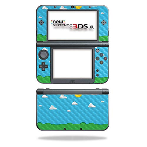 MightySkins Carbon Fiber Skin for Nintendo New 3DS XL (2015) - Gamer Landscape | Protective Durable Textured Carbon Fiber Finish | Easy to Apply Remove and Change Styles | Made in The USA