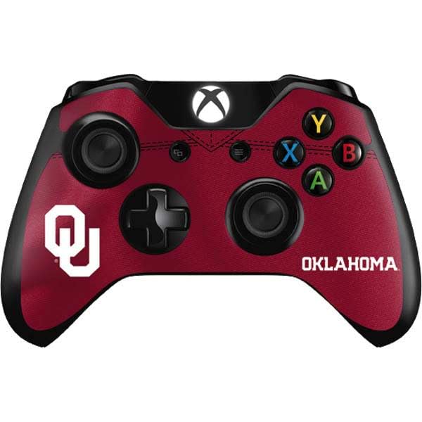 Skinit Decal Gaming Skin Compatible with Xbox One Controller - Officially Licensed University of Oklahoma Red Jersey Design
