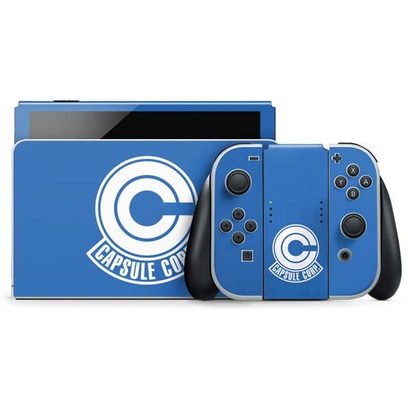 Skinit Decal Gaming Skin Compatible with Nintendo Switch OLED (2021) - Officially Licensed Dragon Ball Z Capsule Corp Design