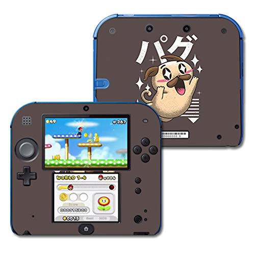 MightySkins Skin Compatible with Nintendo 2DS - Pug Kawaii | Protective, Durable, and Unique Vinyl Decal wrap Cover | Easy to Ap