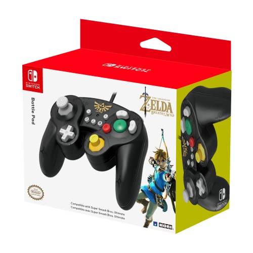 HORI Nintendo Switch Battle Pad GameCube Style Controller - Zelda Color, Model NSW-108U