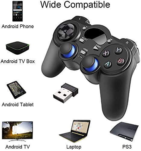 RIBOXIN FANDRAGON USB Wireless Gaming Controller Gamepad for PC/PS3/Android - Black, Model A-038