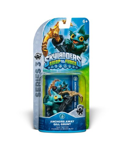 ACTIVISION Skylanders SWAP Force Anchors Away Gill Grunt Series 3 Character - Turquoise - Plastic - Model 84663