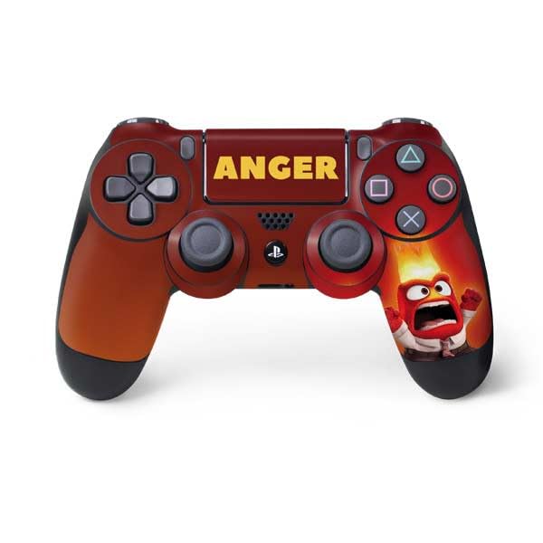 Skinit Decal Gaming Skin Compatible with PS4 Controller - Officially Licensed Disney Inside Out Anger Portrait Design