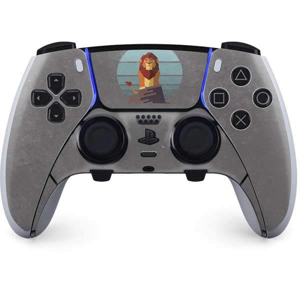 Skinit Decal Gaming Skin Compatible with PS5 DualSense Edge Pro Controller - Officially Licensed Disney The Lion King Simba On Pride Rock Design