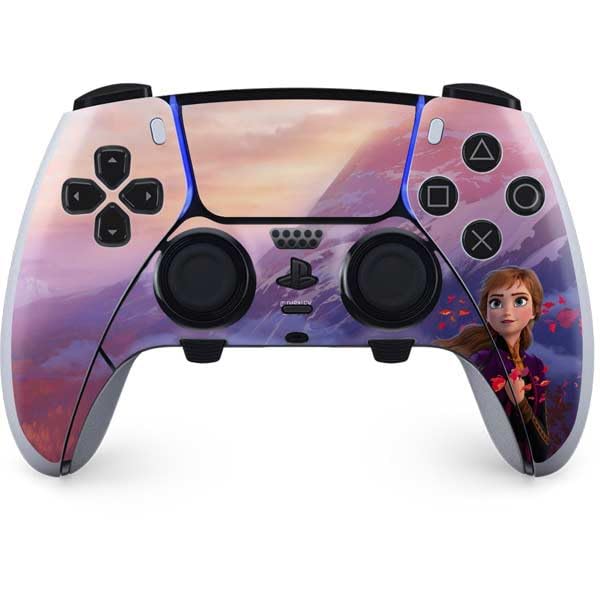 Skinit Decal Gaming Skin Compatible with PS5 DualSense Edge Pro Controller - Officially Licensed Disney Frozen II Anna Design