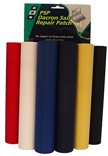 PSP Tape - Dacron Sail Repair Patch - 24cm x 37 cm ~ 9.4 x 14.5 (Black)