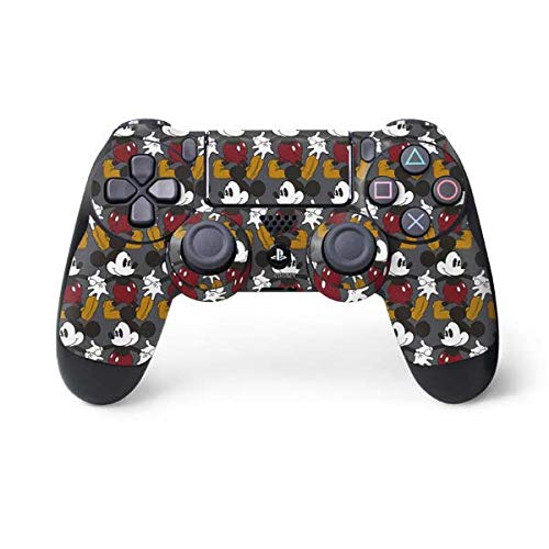 Skinit Decal Gaming Skin Compatible with PS4 Controller - Officially Licensed Disney Mickey Mouse Vintage Pattern Design