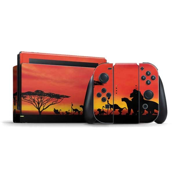 Skinit Decal Gaming Skin Compatible with Nintendo Switch Bundle - Officially Licensed Disney The Lion King Pride Rock Crew Design
