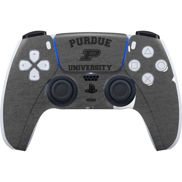 Skinit Decal Gaming Skin Compatible with PS5 Controller - Officially Licensed Purdue University Purdue Grey Logo Design