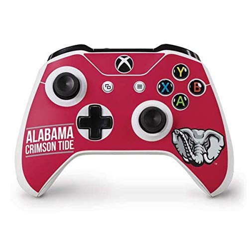 Skinit Decal Gaming Skin Compatible with Xbox One S Controller - Officially Licensed College Alabama Crimson Tide Design