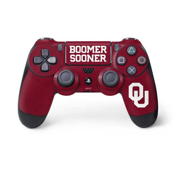 Skinit Decal Gaming Skin Compatible with PS4 Controller - Officially Licensed University of Oklahoma Boomer Sooner Design