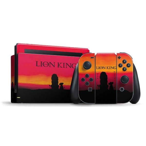 Skinit Decal Gaming Skin Compatible with Nintendo Switch Bundle - Officially Licensed Disney The Lion King Movie Poster Art Design