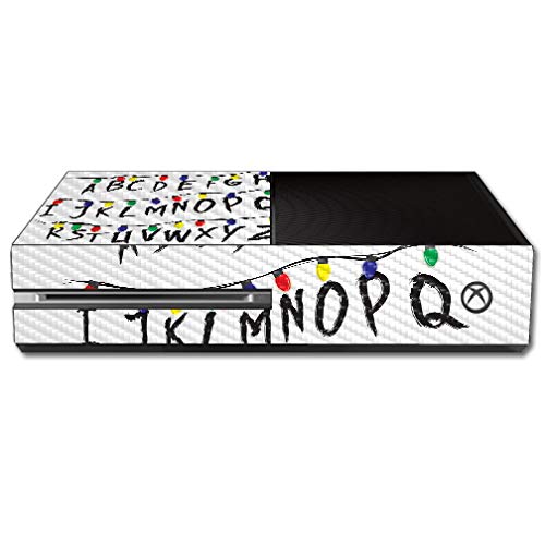 MightySkins Carbon Fiber Skin for Microsoft Xbox One - Stranger Alphabet | Protective Durable Textured Carbon Fiber Finish | Easy to Apply Remove and Change Styles | Made in The USA