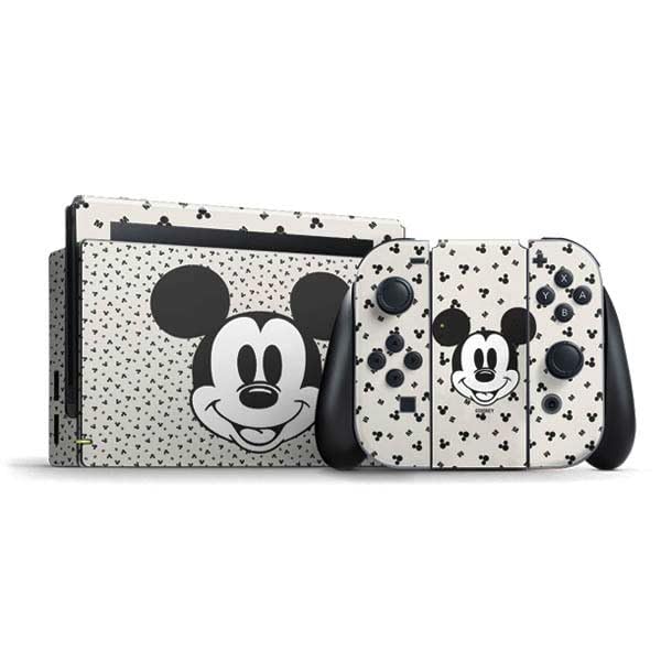 Skinit Decal Gaming Skin Compatible with Nintendo Switch Bundle - Officially Licensed Disney Mickey Mouse Classic Design