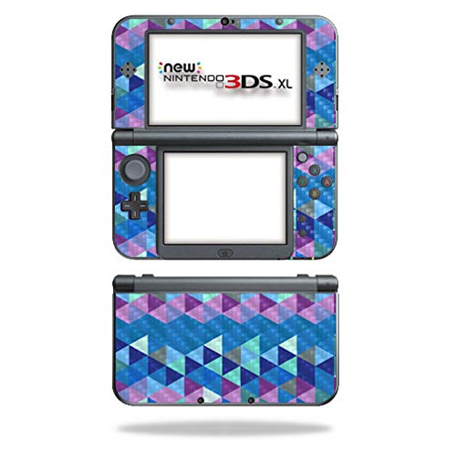 MightySkins Carbon Fiber Skin for Nintendo New 3DS XL (2015) - Purple Kaleidoscope | Protective Durable Textured Carbon Fiber Finish | Easy to Apply Remove and Change Styles | Made in The USA