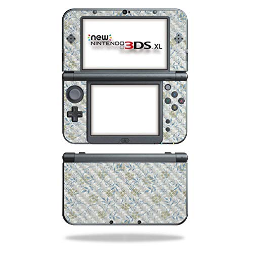 MightySkins Carbon Fiber Skin for Nintendo New 3DS XL (2015) - Jasmine | Protective Durable Textured Carbon Fiber Finish | Easy to Apply Remove and Change Styles | Made in The USA