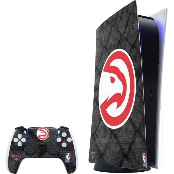 Skinit Decal Gaming Skin Compatible with PS5 Bundle - Officially Licensed NBA Atlanta Hawks Dark Rust Design