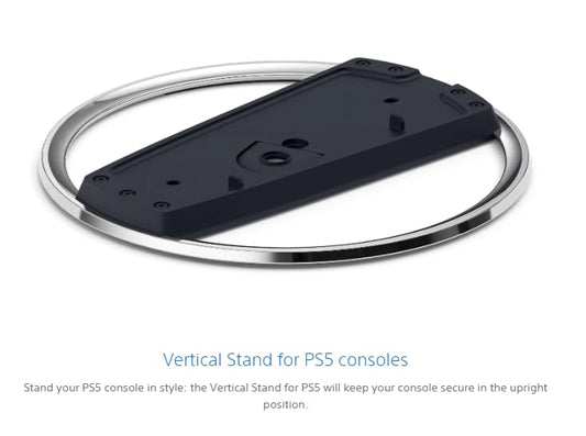 Kinear Vertical Stand for PS5 - Slim Base Accessories for PS5 Console - Black - Model P5-STD-VTC