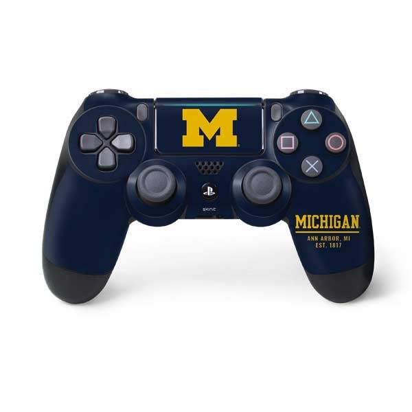 Skinit Decal Gaming Skin Compatible with PS4 Pro/Slim Controller - Officially Licensed University of Michigan Ann Arbor Est 1817 Design