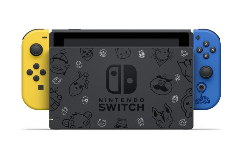 Nintendo Switch Console Only - Blue & Yellow Joy-Con, Model HADSKFAGE, WildCat Fortnite Code Not Included