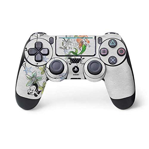 Skinit Decal Gaming Skin Compatible with PS4 Pro/Slim Controller - Officially Licensed Disney The Little Mermaid Ariel and Flounder Art Design