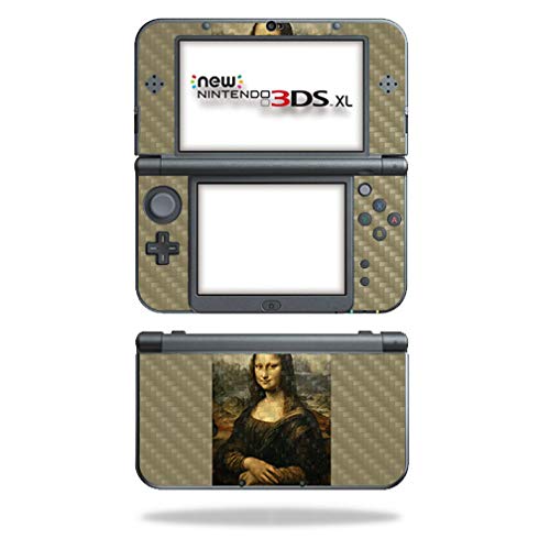 MightySkins Carbon Fiber Skin for Nintendo New 3DS XL (2015) - Mona Lisa | Protective Durable Textured Carbon Fiber Finish | Easy to Apply Remove and Change Styles | Made in The USA