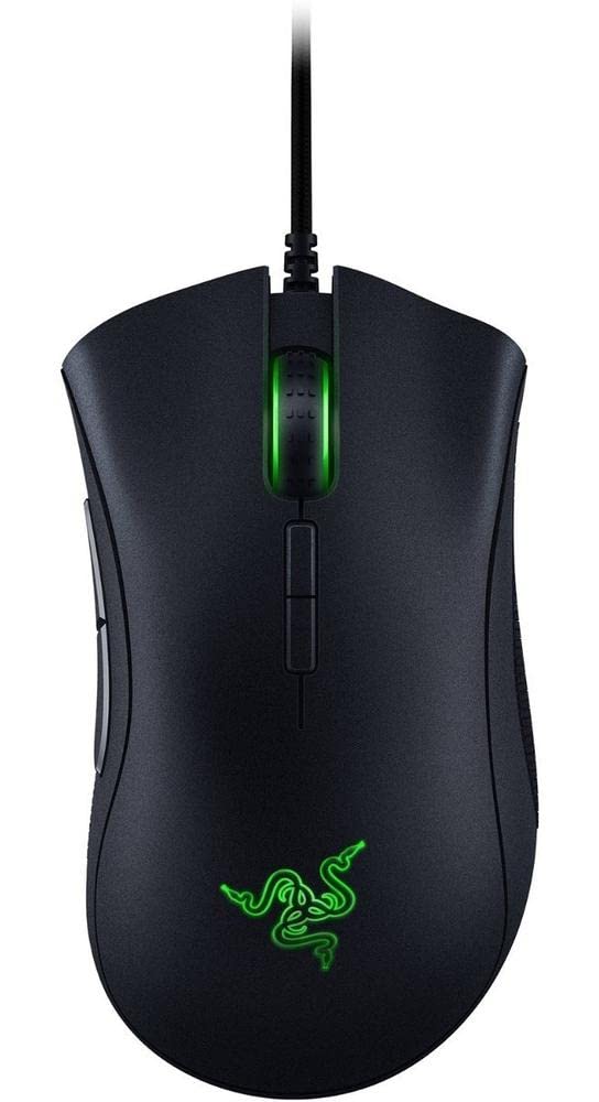 Razer DeathAdder Elite Gaming Mouse: 16 000 DPI Optical Sensor - Chroma RGB Lighting - 7 Programmable Buttons - Mechanical Switches - Rubber Side Grips - Matte Black