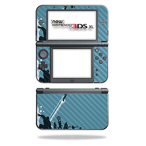 MightySkins Carbon Fiber Skin for Nintendo New 3DS XL (2015) - Super Squad | Protective Durable Textured Carbon Fiber Finish | Easy to Apply Remove and Change Styles | Made in The USA