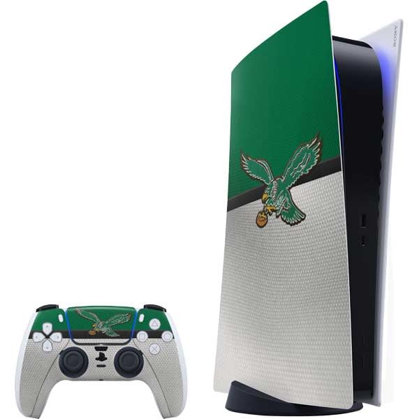 Skinit Decal Gaming Skin Compatible with PS5 Bundle - Officially Licensed NFL Philadelphia Eagles Vintage Design