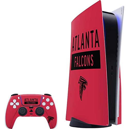 Skinit Decal Gaming Skin Compatible with PS5 Bundle - Officially Licensed NFL Atlanta Falcons Red Performance Series Design