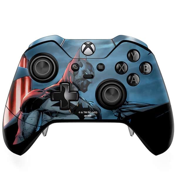 Skinit Decal Gaming Skin Compatible with Xbox One Elite Controller - Officially Licensed Warner Bros Batman Clenched Fist Design