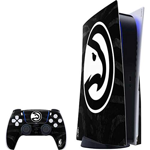 Skinit Decal Gaming Skin Compatible with PS5 Bundle - Officially Licensed NBA Atlanta Hawks Black Animal Print Design