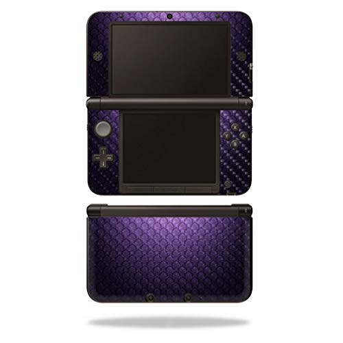 MightySkins Carbon Fiber Skin for Nintendo 3DS XL Original (2012-2014) - Antique Purple | Protective Durable Textured Carbon Fiber Finish | Easy to Apply Remove and Change Styles | Made in The USA