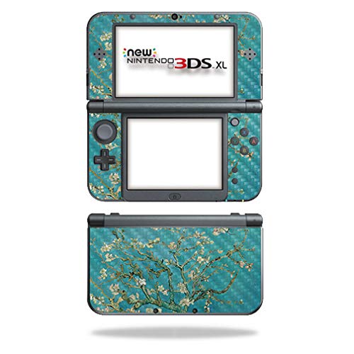 MightySkins Carbon Fiber Skin for Nintendo New 3DS XL (2015) - Almond Blossom | Protective Durable Textured Carbon Fiber Finish | Easy to Apply Remove and Change Styles | Made in The USA