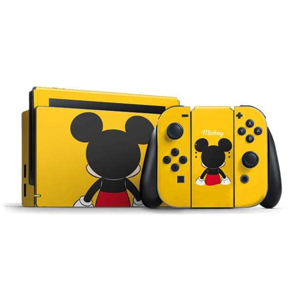 Skinit Decal Gaming Skin Compatible with Nintendo Switch Bundle - Officially Licensed Disney Mickey Mouse Backwards Design