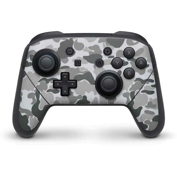 Skinit Decal Gaming Skin Compatible with Nintendo Switch Pro Controller - Grey Street Camo Design