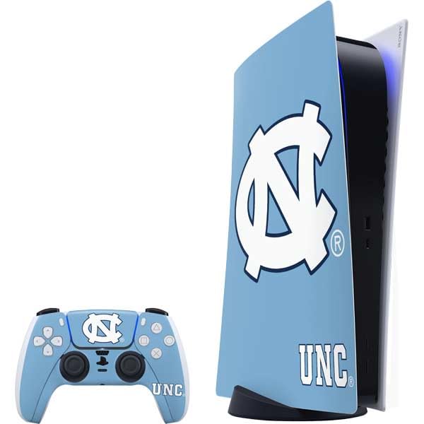 Skinit Decal Gaming Skin Compatible with PS5 Bundle - Officially Licensed University of North Carolina UNC Design