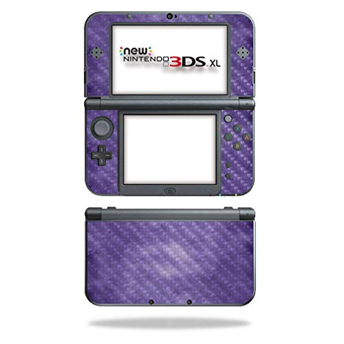 MightySkins Carbon Fiber Skin for Nintendo New 3DS XL (2015) - Purple Airbrush | Protective Durable Textured Carbon Fiber Finish | Easy to Apply Remove and Change Styles | Made in The USA