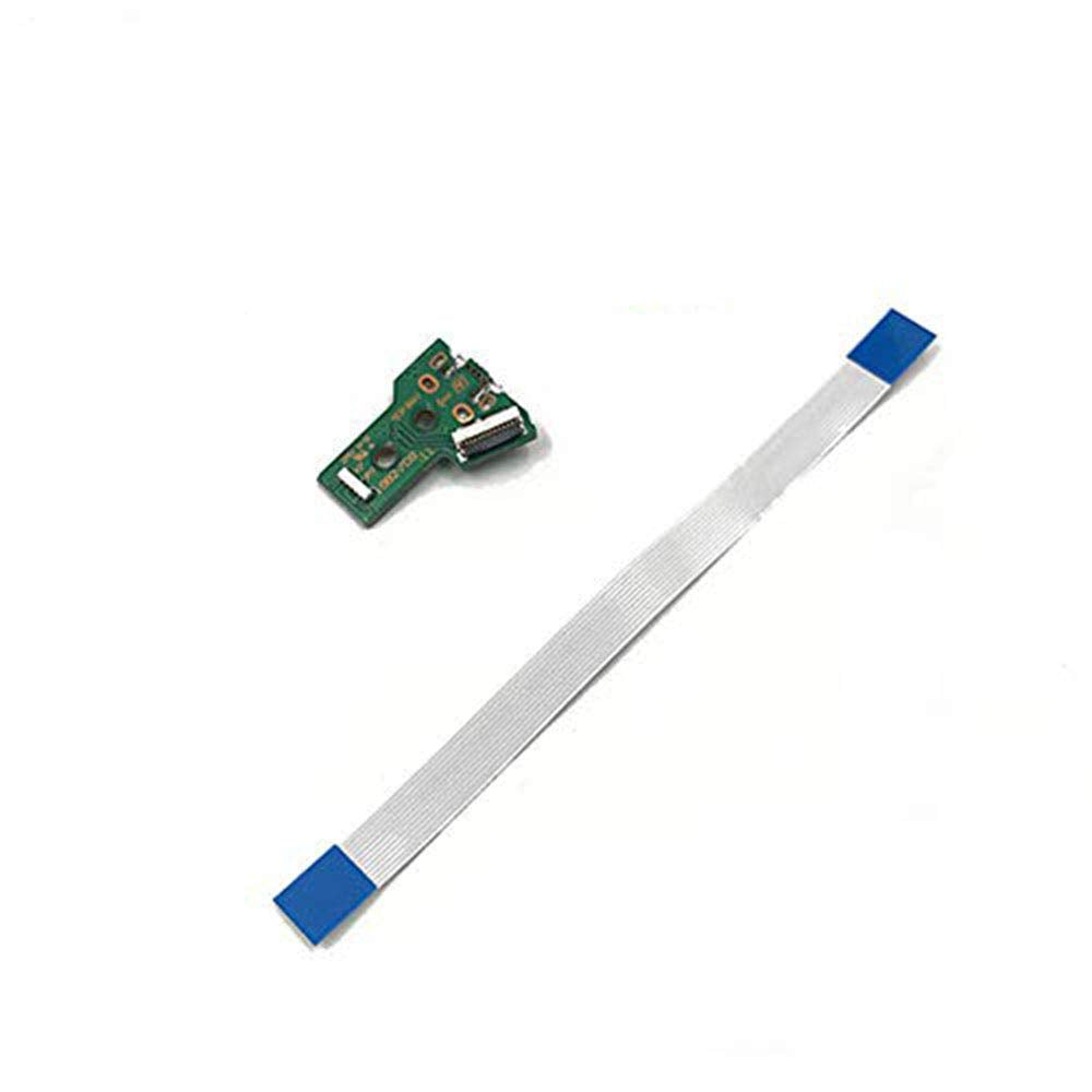 Rowsmau Replacement USB 12pin Charging Port Socket Triangle Board Charger PCB Board with 12pin Flex Ribbon Cable for JDS-055 PS4