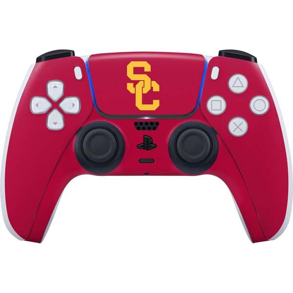 Skinit Decal Gaming Skin Compatible with PS5 Controller - Officially Licensed University of Southern California USC Red Logo Design