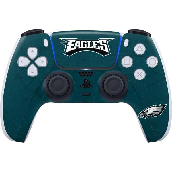 Skinit Decal Gaming Skin Compatible with PS5 Controller - Officially Licensed NFL Philadelphia Eagles Distressed Design