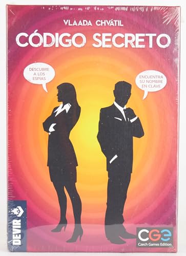 Devir Codigo Secreto Board Game - 6.5"x9.5"x2" - Engaging Strategy Game for Family Fun