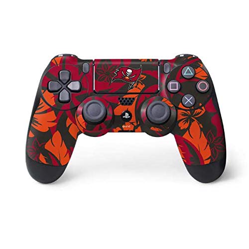 Skinit Decal Gaming Skin Compatible with PS4 Controller - Officially Licensed NFL Tampa Bay Buccaneers Tropical Print Design
