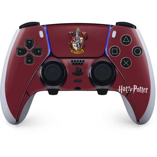 Skinit Decal Gaming Skin Compatible with PS5 DualSense Edge Pro Controller - Officially Licensed Wizarding World Harry Potter Gryffindor House Crest Design