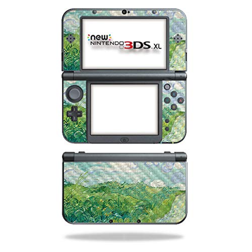 MightySkins Carbon Fiber Skin for Nintendo New 3DS XL (2015) - Green Wheat Fields | Protective Durable Textured Carbon Fiber Finish | Easy to Apply Remove and Change Styles | Made in The USA