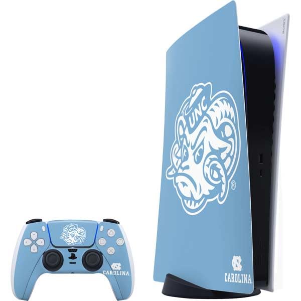 Skinit Decal Gaming Skin Compatible with PS5 Bundle - Officially Licensed University of North Carolina Mascot Design